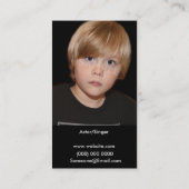 Acteurs et modèles de cartes de visite de Headshot (Dos)