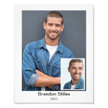 Acteurs Headshot 8x10 Rand Inzetstuk