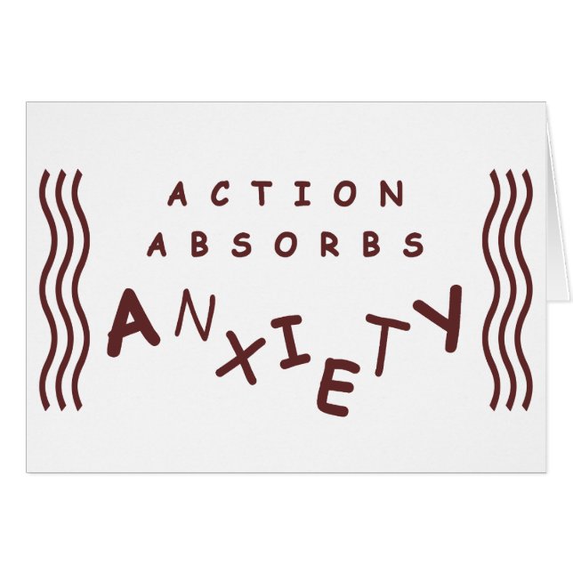 Actie absorbeert angst (Voorkant Horizontaal)
