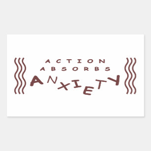Actie absorbeert Angst Rechthoekige Sticker