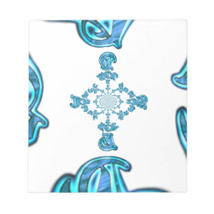 Actie Cyaan Blauwgroen Abstracte Graffiti Art Prin Notitieblok