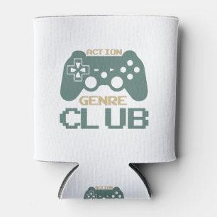 Actie Genre Club-Gaming-Gamer-Game-Funny Blikjeskoeler