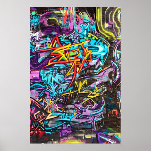 Actie ondernemen met Cool en Fun Graffiti Street A Poster