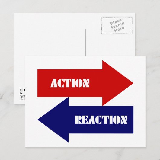 Actie-reactie Briefkaart (Voorkant / Achterkant)