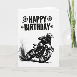 Actie Verjaardag Moto Kunstkaart Kaart