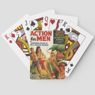 Actie voor mannen 1 pokerkaarten