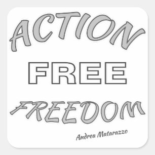 Actie Vrije Vrijheid Vierkante Sticker