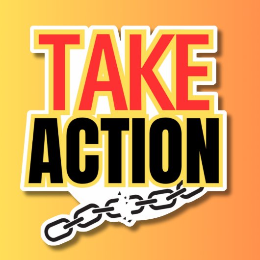 Actie waterdicht maken sticker