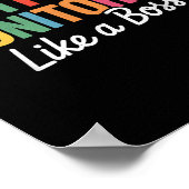 Actief bewaken als een testtest voor de beste toes poster (Hoek)