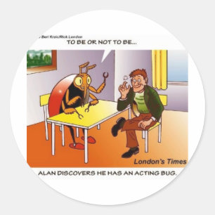 Actief Cartoon T - shirts Cadeaus & Collectibles Ronde Sticker