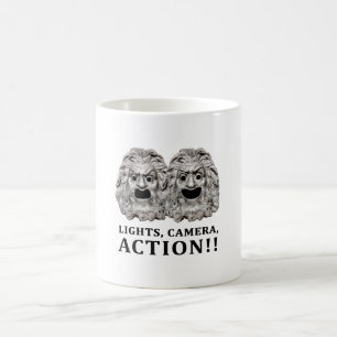 Actief concept grafische logo koffiemok