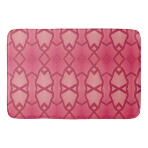 Actief decor in roze badmat