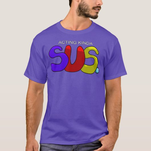 Actief Kinda SUS Gaming Imposter-thema T-shirt (Voorkant)