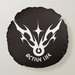 Actief Leven – Stamvleugels Ster-embleem Rond Kussen