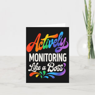 Actief monitoren als een baas Funny Testing Day Kaart