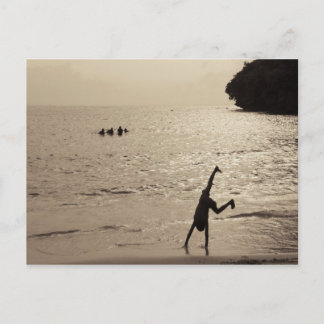 actief silhouet briefkaart