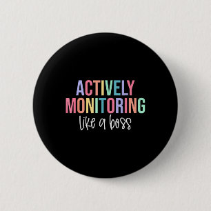 Actief toezicht als een baas Shirt staat test Ronde Button 5,7 Cm