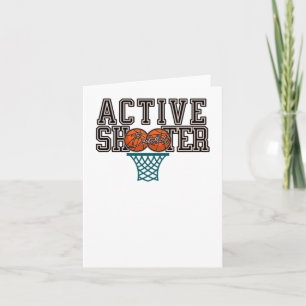 Actieve basketbal schutter. 1 kaart
