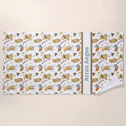 Actieve Beren Boy Kleuren Strandlaken (Voorkant)