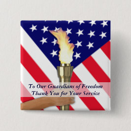 Actieve dienst Militaire of gepensioneerde veteran Vierkante Button 5,1 Cm