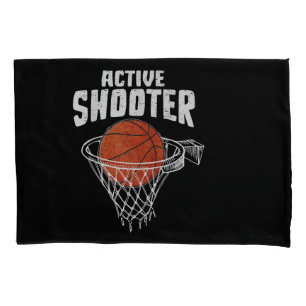 Actieve Schutter Basketbal Liefhebbers Mannen Vrou Kussensloop