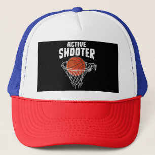 Actieve Schutter Basketbal Liefhebbers Mannen Vrou Trucker Pet