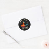 Actieve Schutter Basketbal Speler Liefhebbers Ball Ronde Sticker (Envelop)