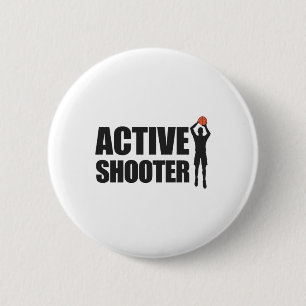 Actieve Schutter Basketbalspeler Basketbal Actief Ronde Button 5,7 Cm
