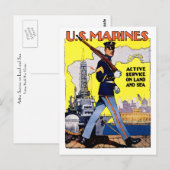 Actieve service op land en Zee Briefkaart (Voorkant / Achterkant)