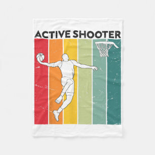 Actieve Shooter Sketll Player Retro Sunset Fleece Deken