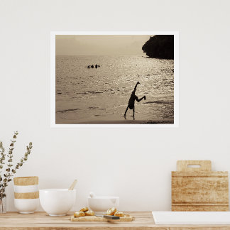 actieve silhouet poster