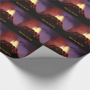 Actieve vulkaan - Schrijf uw eigen tekst Cadeaupapier