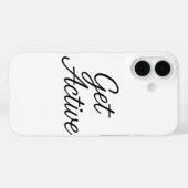 Actif - Motivational iPhone 16 Coque (Verso (horizontal))