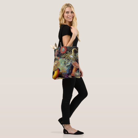 Actiniae van Ernst Haecke Canvas tas (Op model)
