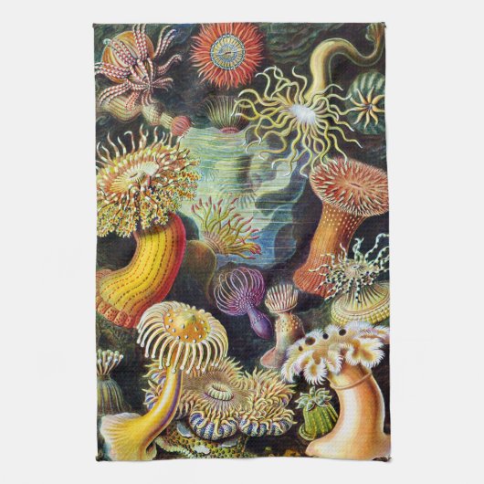 Actiniae van Ernst Haeckel Theedoek (Verticaal)