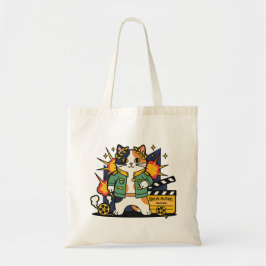 Action Cat Hero on Set - Tote Bag