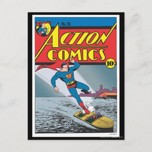 Action Comics #25 Briefkaart (Voorkant)