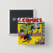 Action Comics #33 Vierkante Button 5,1 Cm (Voorkant /achterkant)