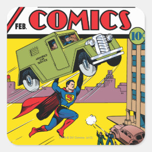 Action Comics #33 Vierkante Sticker