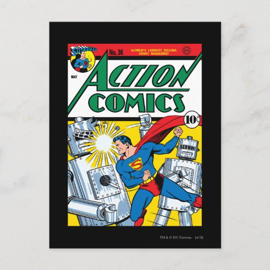 Action Comics #36 Briefkaart (Voorkant)