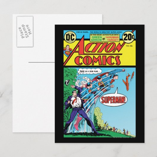 Action Comics #426 Briefkaart (Voorkant / Achterkant)