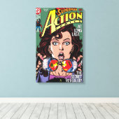 Action Comics #662 feb 91 Canvas Afdruk (Insitu (Houten vloer))