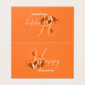 Action de grâce en Orange  (Outside Unfolded)