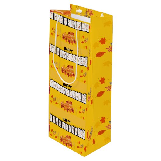Action de grâce - Sac en papier jaune (Devant Angle)