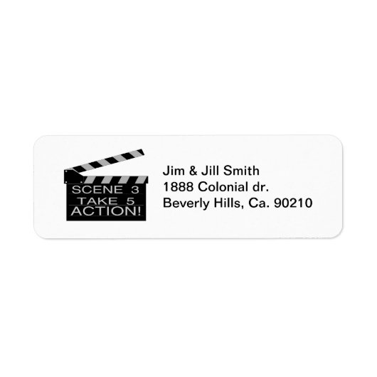 Action Directors Clapboard Etiket (Voorkant)