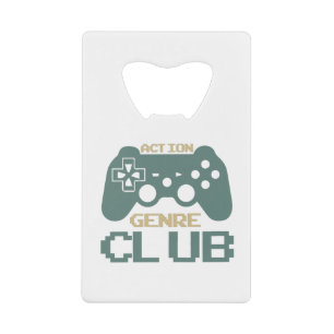 Action Genre Club-Gaming-Gamer-Game-Funny Kredietkaart Flessenopener