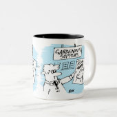 Action Gnome in Garden Center Tweekleurige Koffiemok (Voorkant rechts)