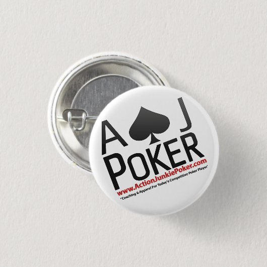 Action Junkie Poker Pins Ronde Button 3,2 Cm (Voorkant /achterkant)