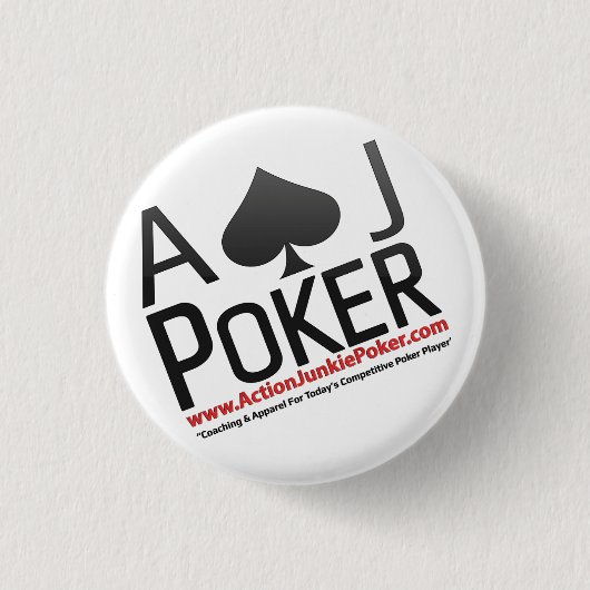 Action Junkie Poker Pins Ronde Button 3,2 Cm (Voorkant)