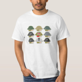 Action Man British MkII Brodie Helmet pictogrammen T-shirt